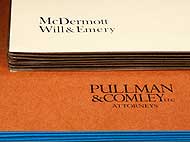 Print your firm name or add label guides on the tab.